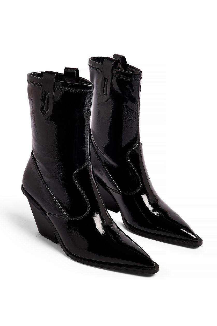 Ankle Glossy Cowboy Boots Product Image