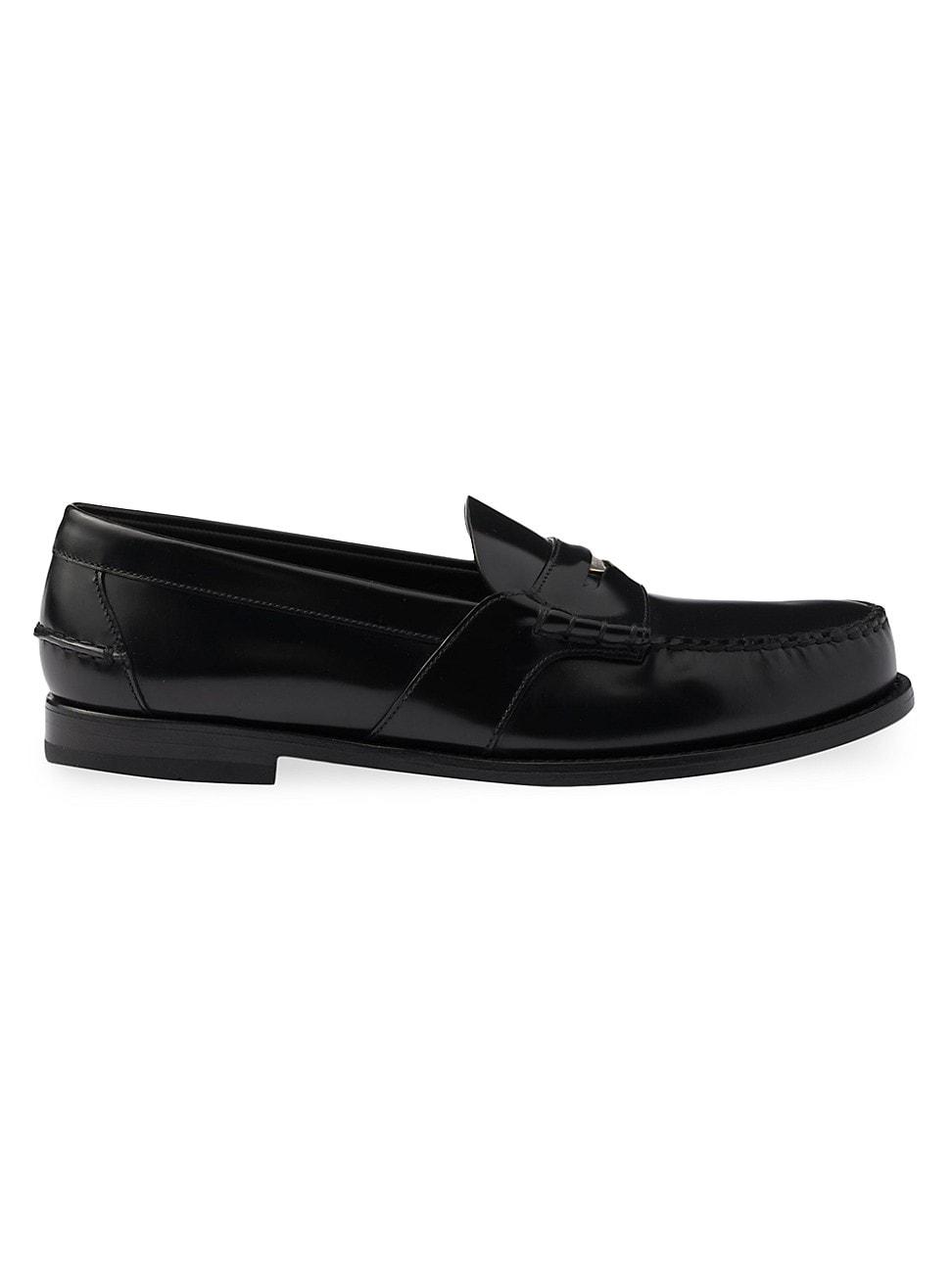 Prada Mens Brushed Leather Loafers Product Image