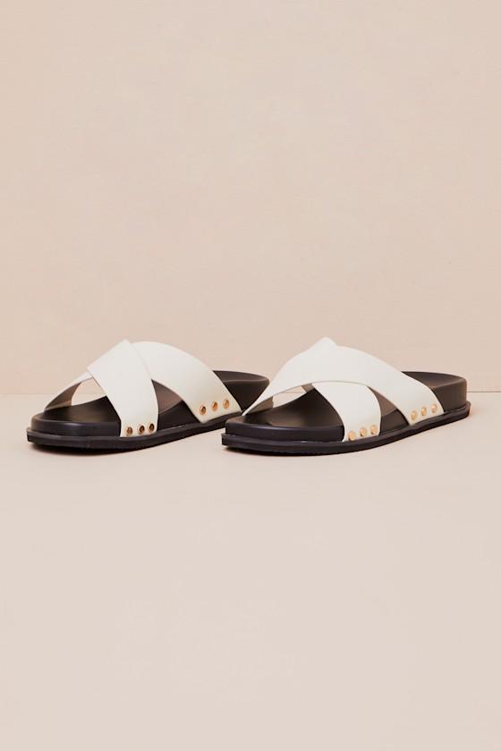 Sevyn Bone Studded Slide Sandals Product Image