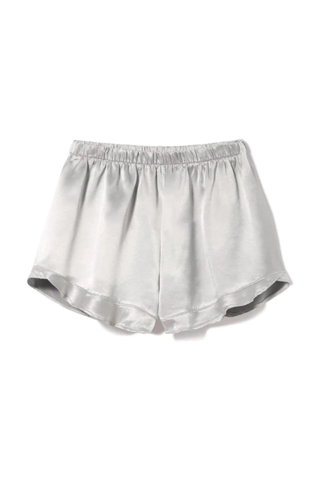 SPENCER SATIN SHORT WITH HIGH WAIST AND RUFFLE Product Image