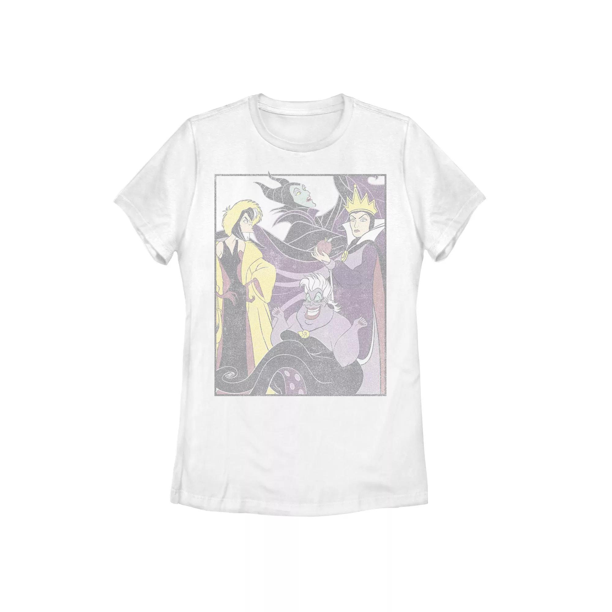 Disney Villains Bad Ladies Portrait Group Juniors' Graphic Tee, Girl's,  Product Image