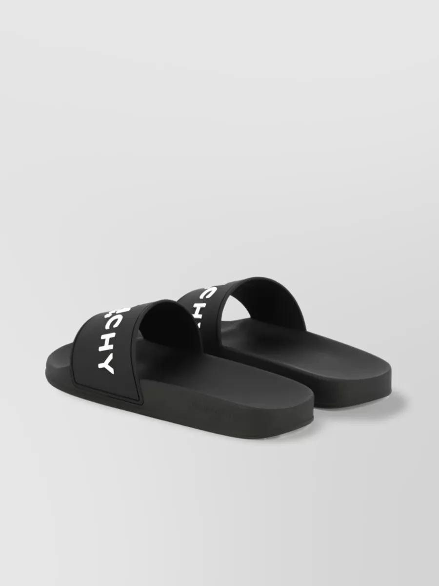 Black Logo-Print Pool Slides Product Image