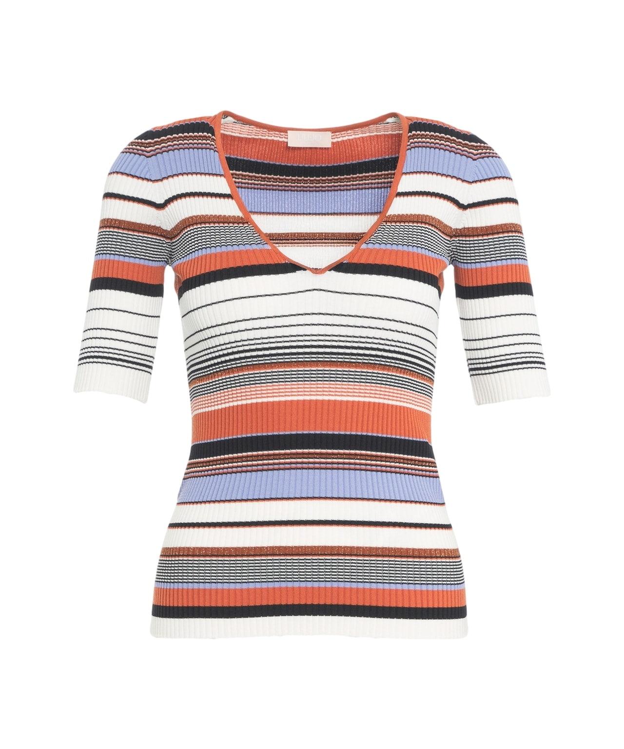 Striped knit top Product Image