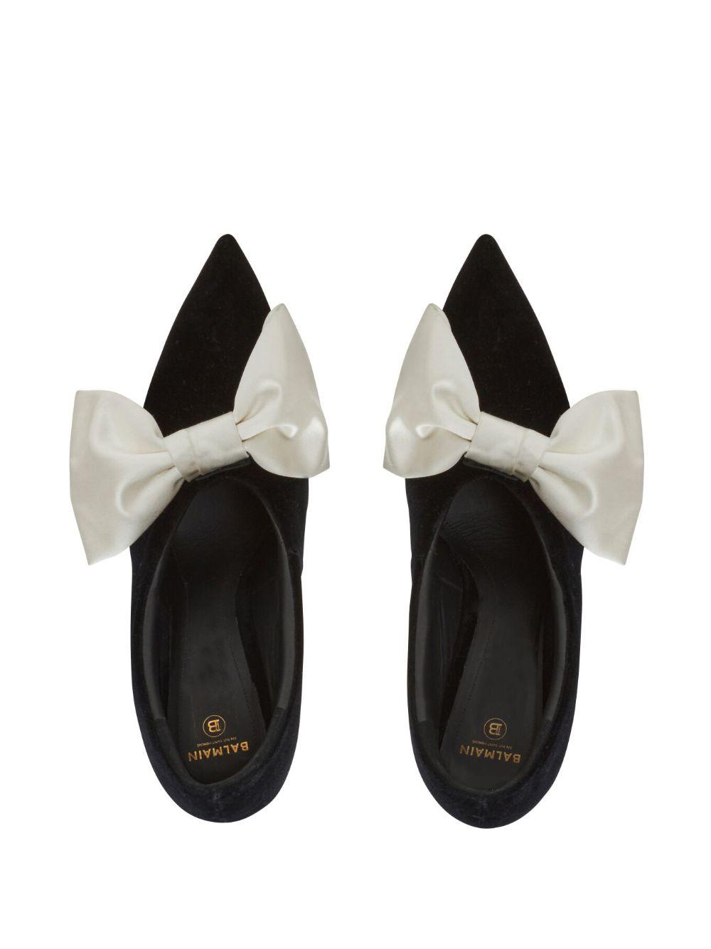 Clara 100mm satin-bow pumps Product Image