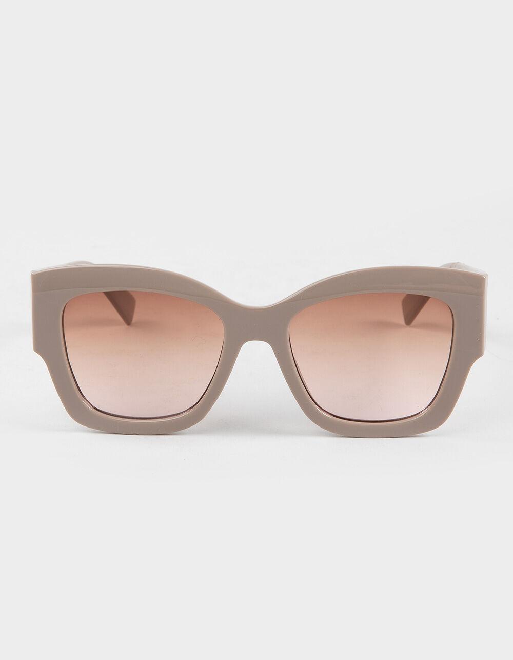 RSQ Oversized Square Sunglasses - CREAM Product Image