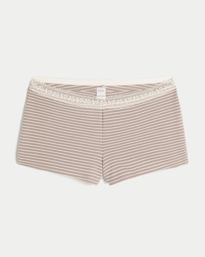 Gilly Hicks Waffle Lace Shortie Shorts Product Image