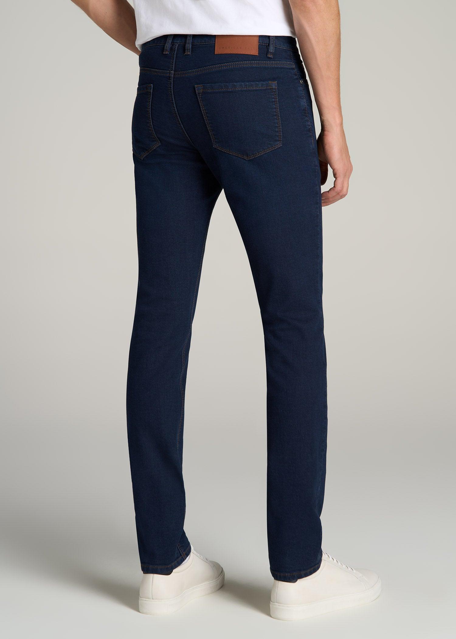 Dylan Slim Fit Fleeced Jeans for Tall Men in Rockies Blue Product Image