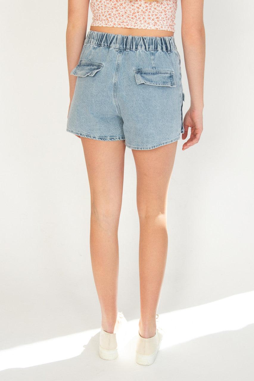 Denim Cargo Shorts Product Image