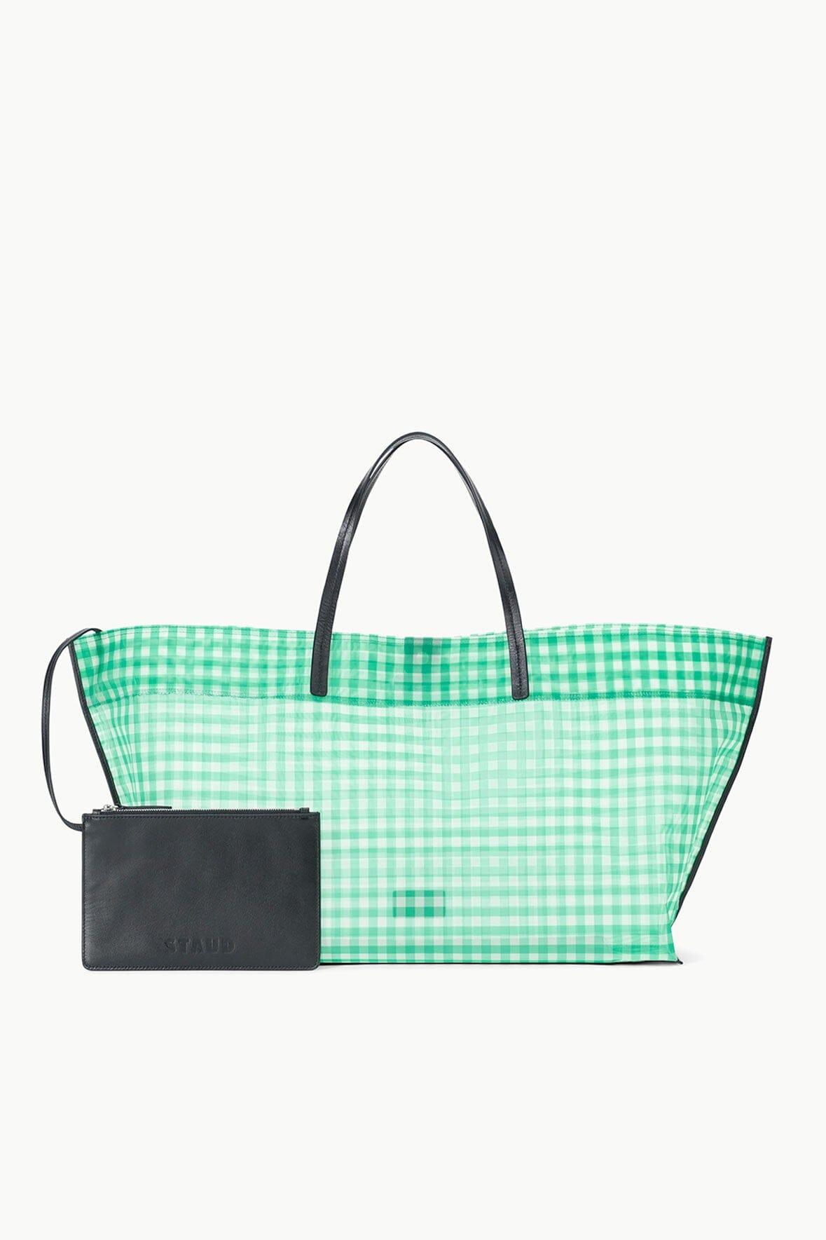 CHRISTOS LARGE MESH TOTE | JADE GINGHAM Product Image