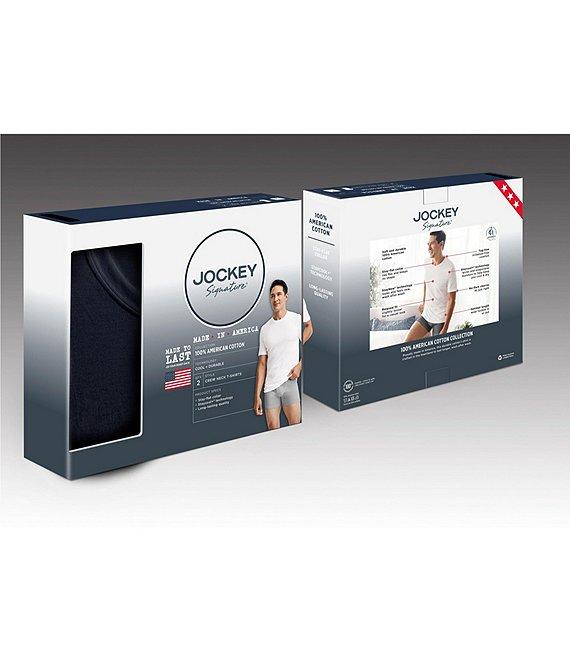 Jockey® Made in America Cotton Short Sleeve Crew Neck Undershirt 2-Pack Product Image