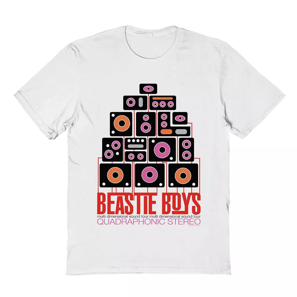 Men's Beastie Boys Quadraphonic Stereo Graphic Tee, Size: XXL, White Product Image