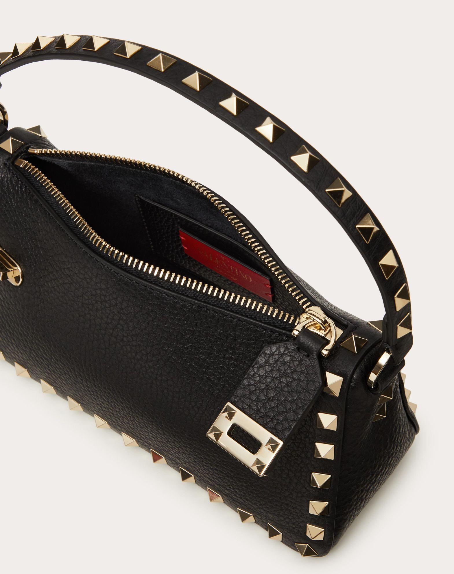 Small Rockstud Grainy Calfskin Crossbody Bag  Product Image