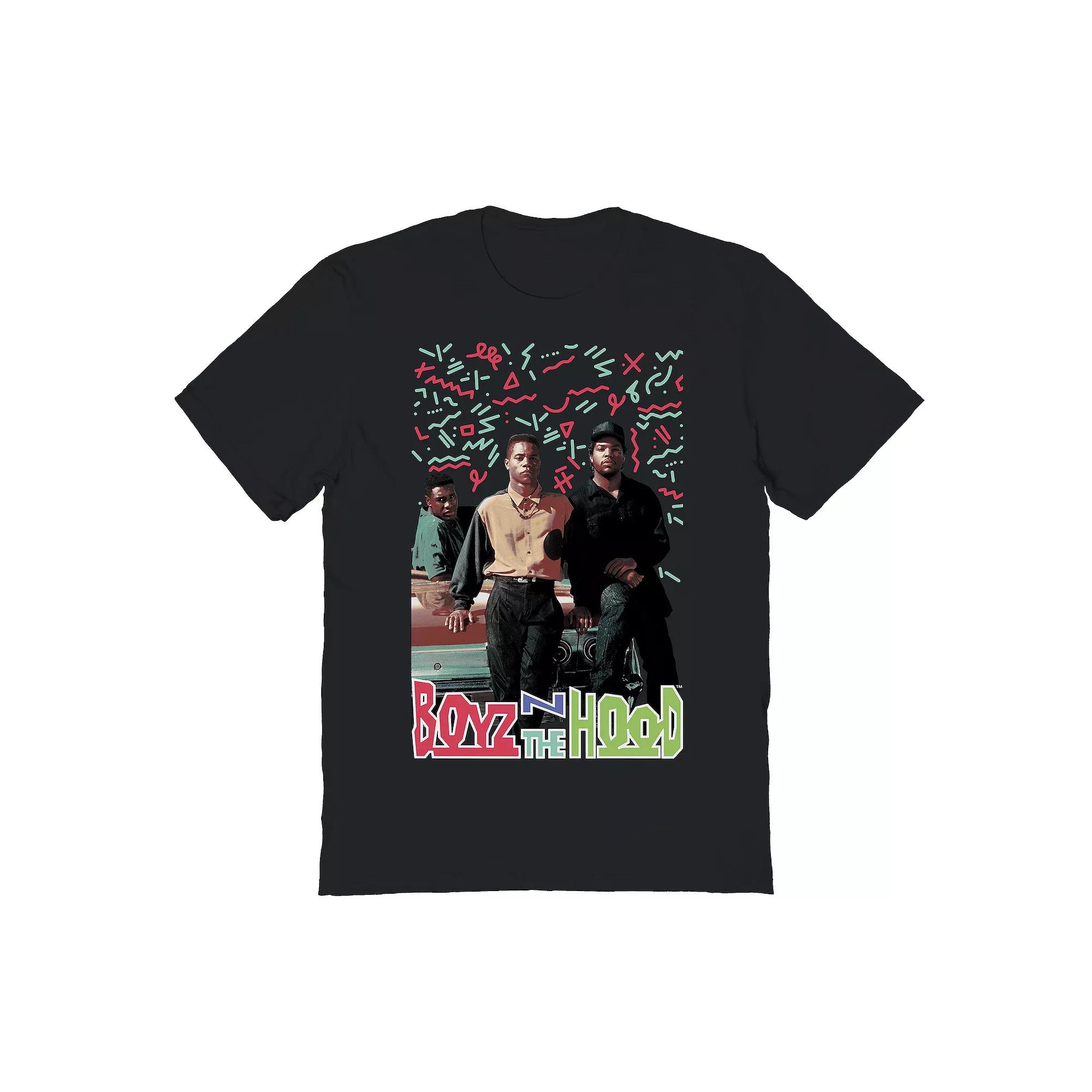 Men's Boyz N The Hood Poster Squiggles Graphic Tee, Size: Large, Black Product Image