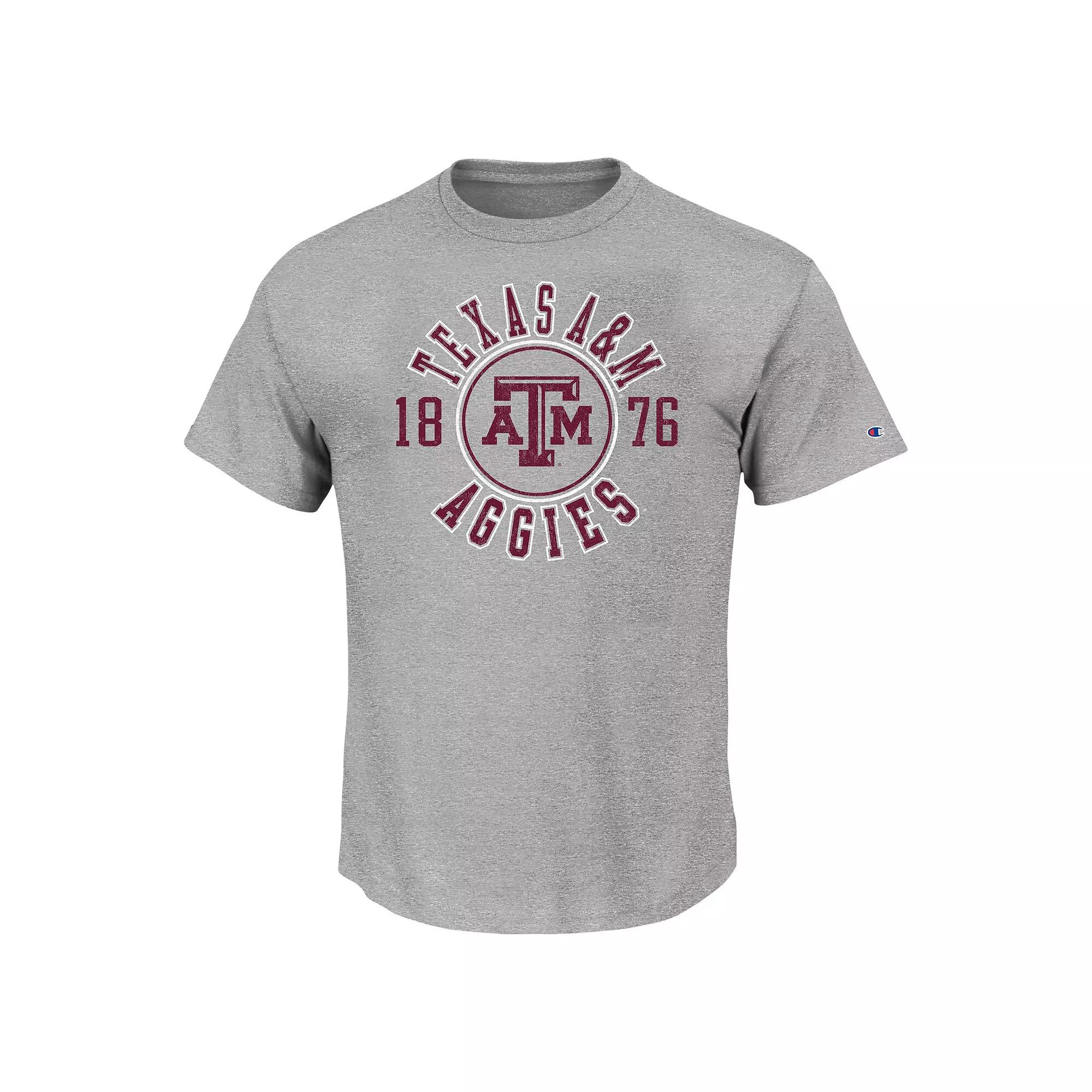 Men's Champion Heather Gray Texas A&M Aggies Big & Tall Circle Logo T-Shirt, Size: XLT, Grey Product Image