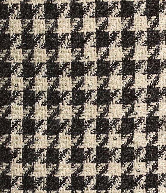 Lilly Pulitzer Doriane Sequin Boucle Houndstooth Round Neck Short Sleeve Shift Coordinating Dress Product Image