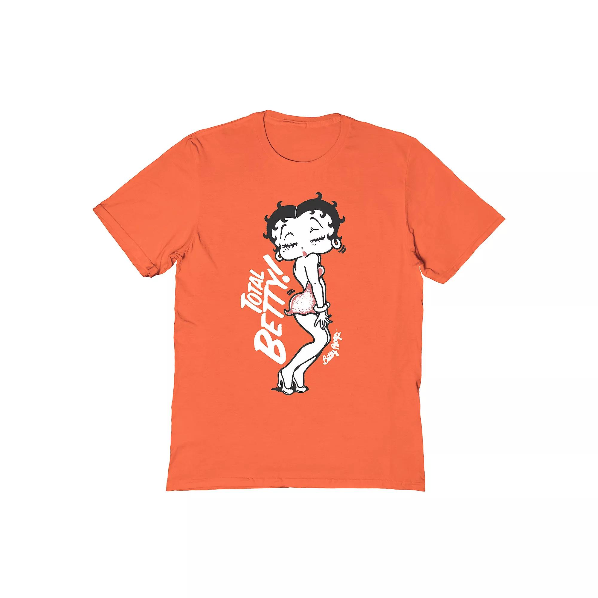 Men's Betty Boop T-Shirt, Size: Small, Orange Product Image