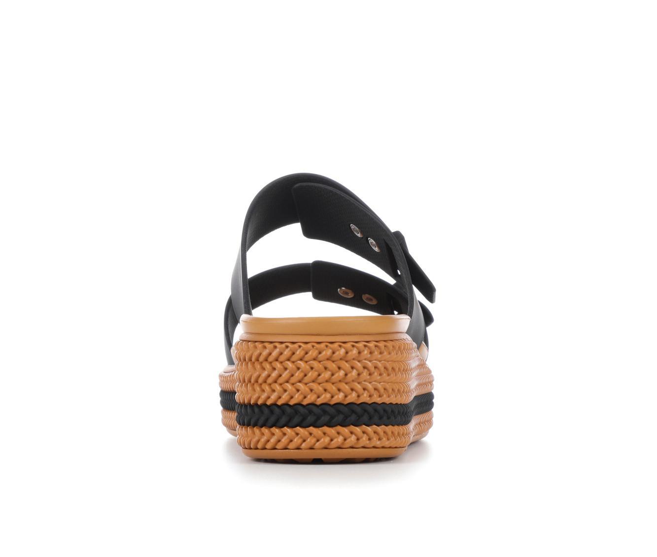 Women's Crocs Brooklyn Woven Buckle Wedge Sandals Product Image
