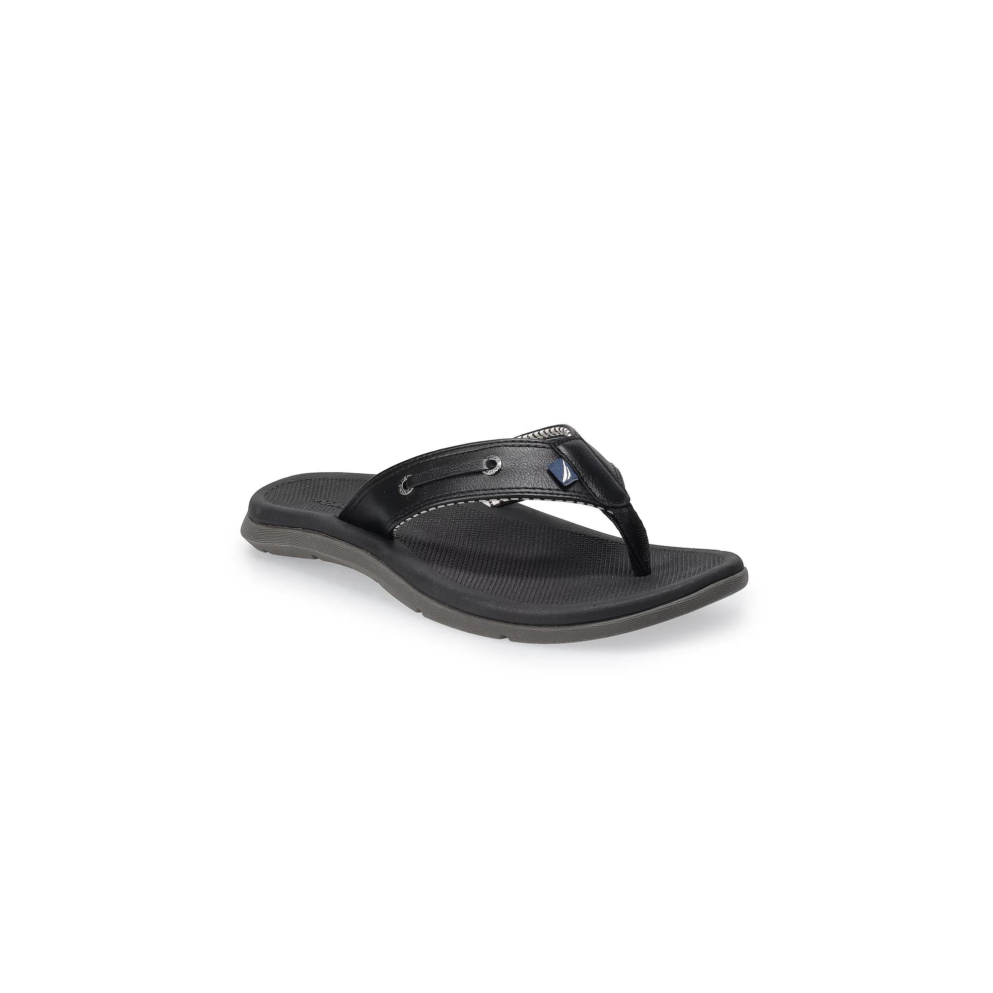 Nautica Men's Casted Flip Flops, Size: 10, Black Product Image
