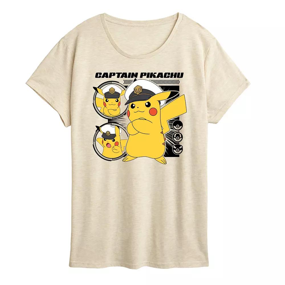 Women's Pokemon Captain Pikachu Graphic Tee,  Product Image