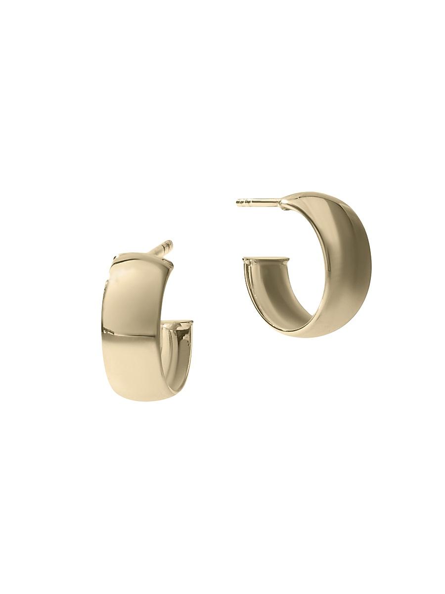 Womens 14K Yellow Gold Huggie Hoop Earrings Product Image