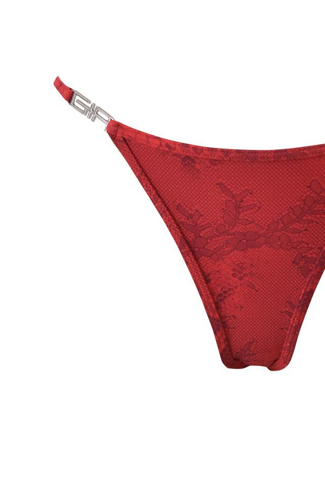 AVA BIKINI TOP - RED SERPENTINE Product Image