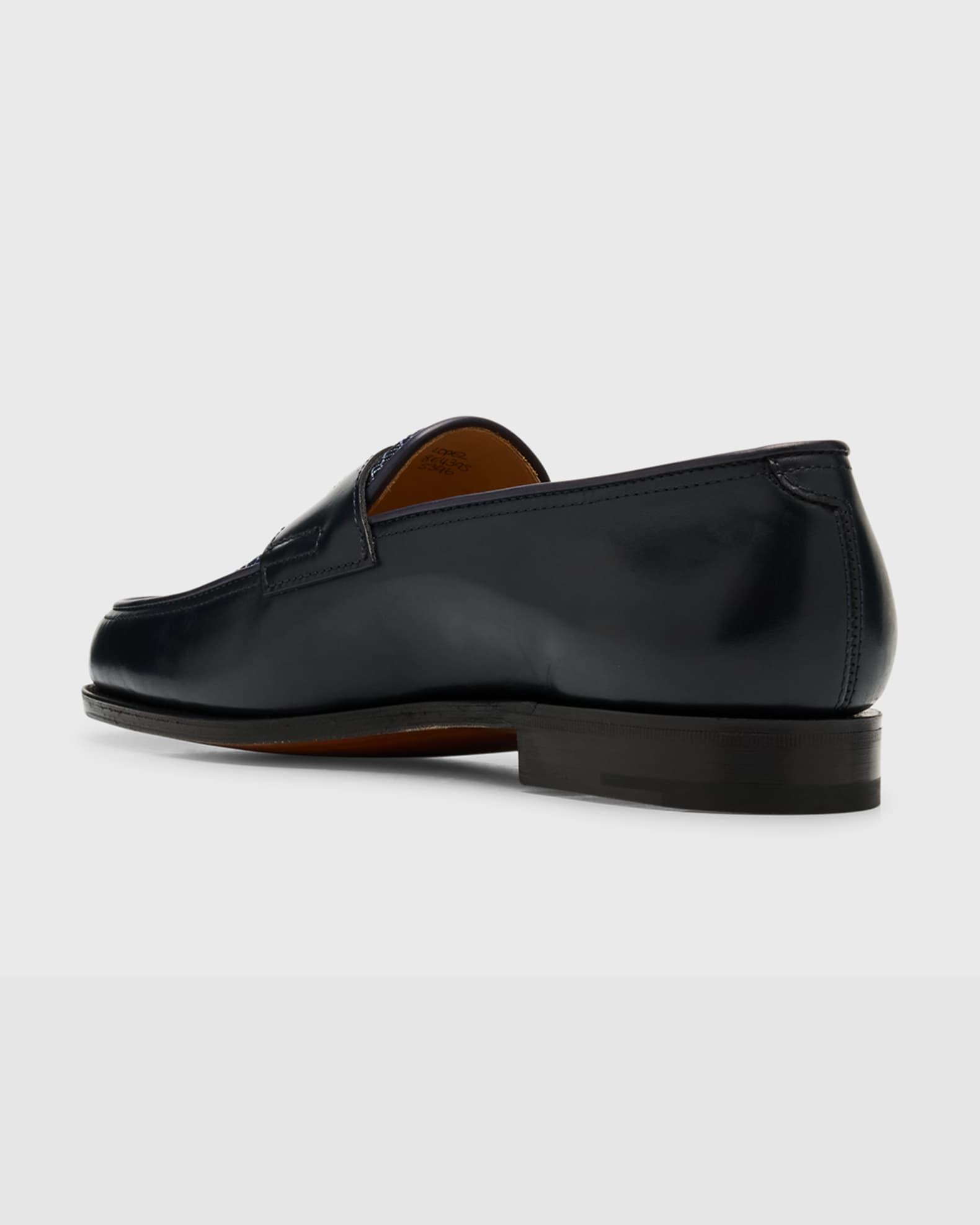 Men's Textured Leather Formal Loafers Product Image