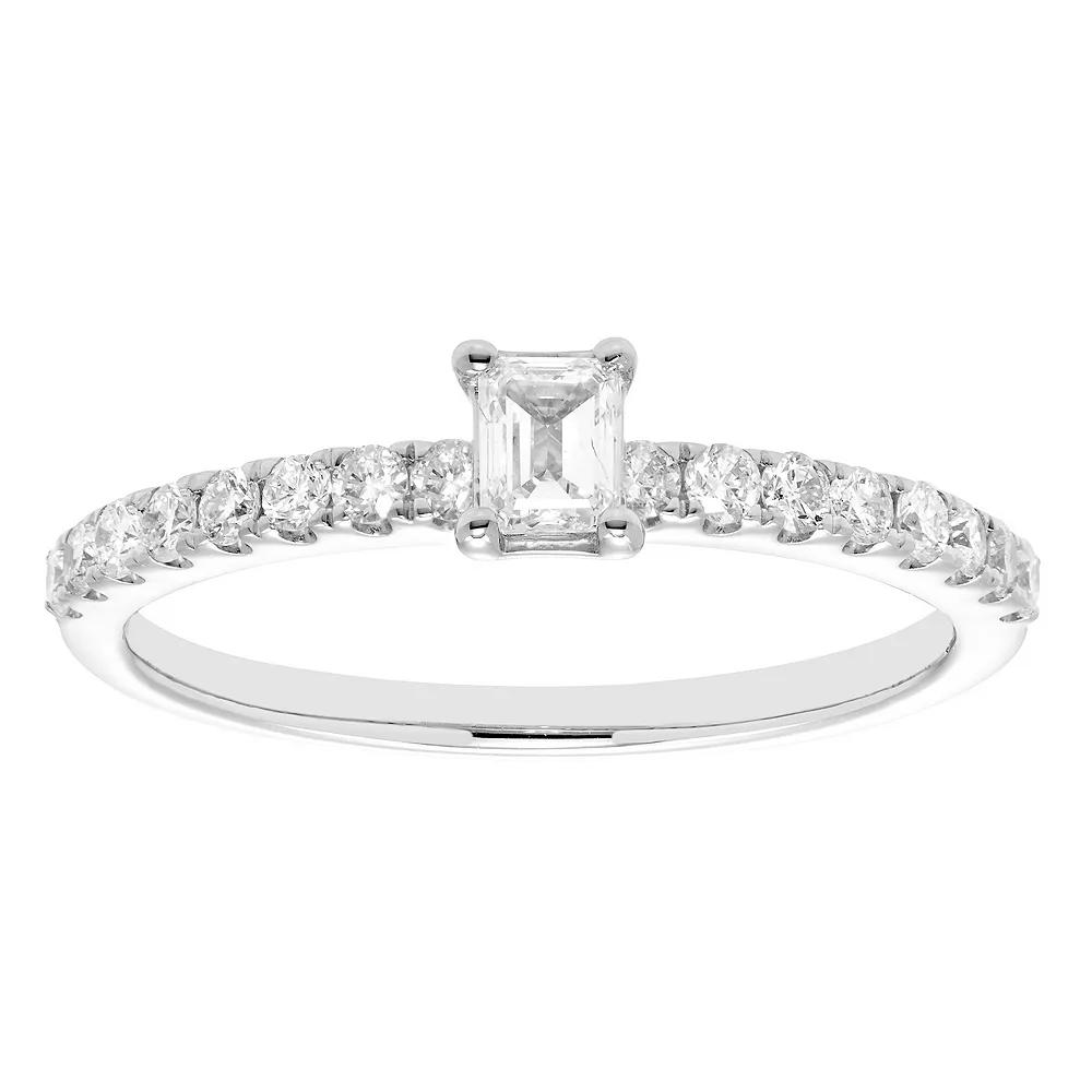 The Regal Collection IGL Certified 1/2 Carat T.W. Diamond Ring, Women's, Size: 7, 14k White Gold Product Image
