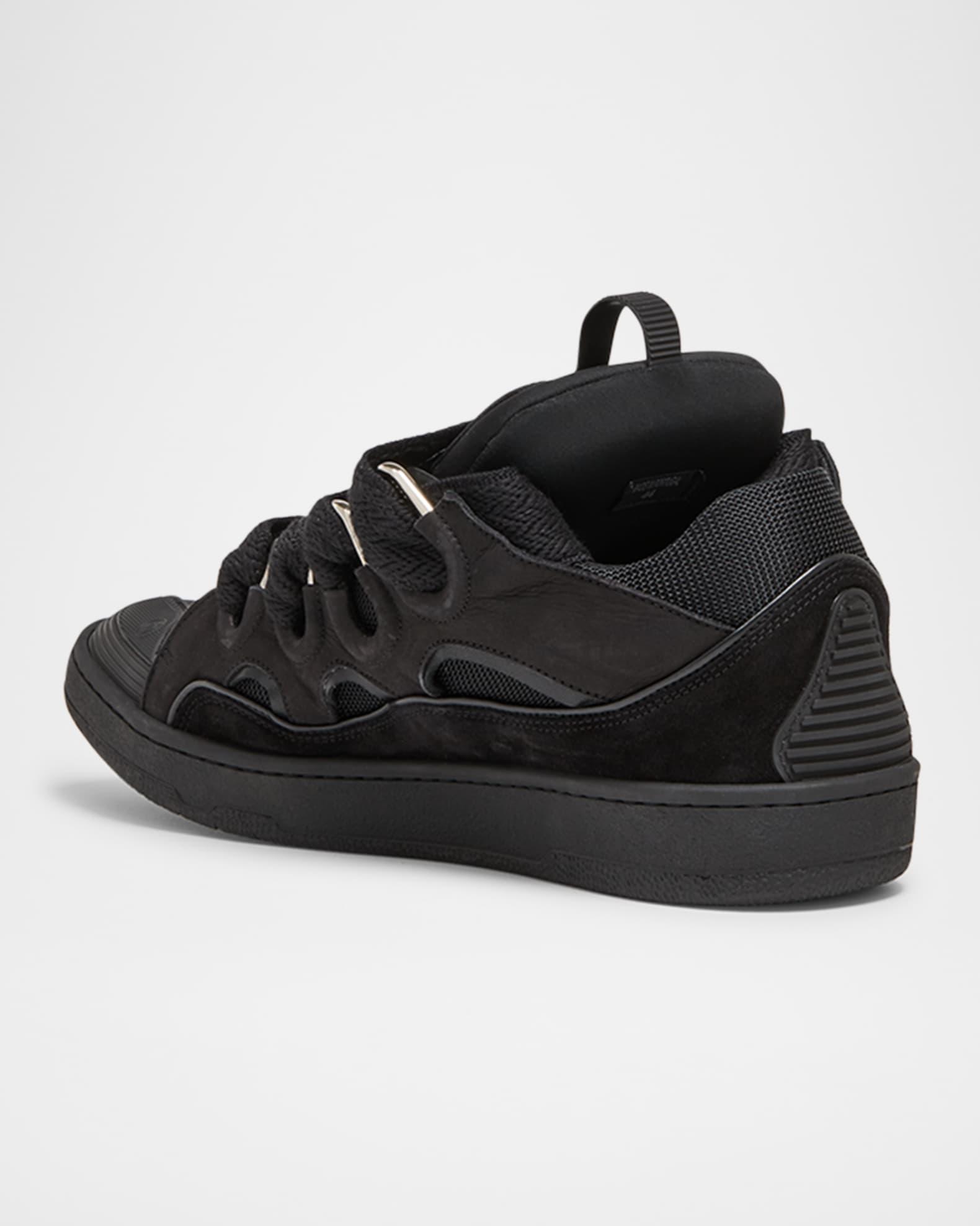 Men's Curb Napa Leather Low-Top Sneakers Product Image