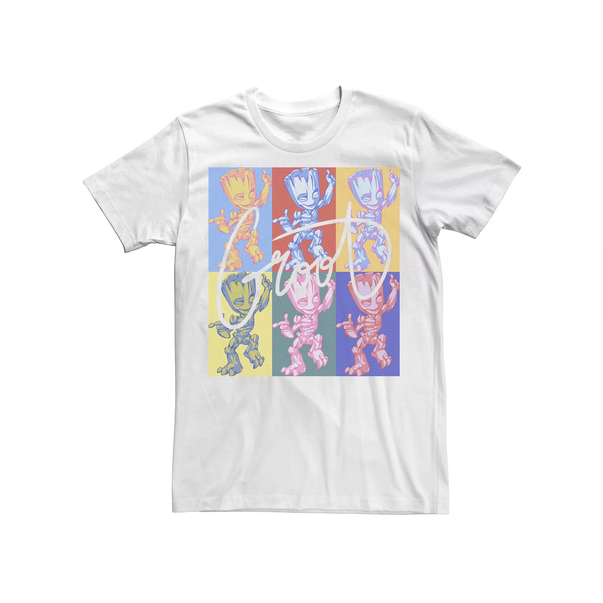 Men's Marvel Guardians Of The Galaxy Groot Pop Art Panels Graphic Tee,  Product Image