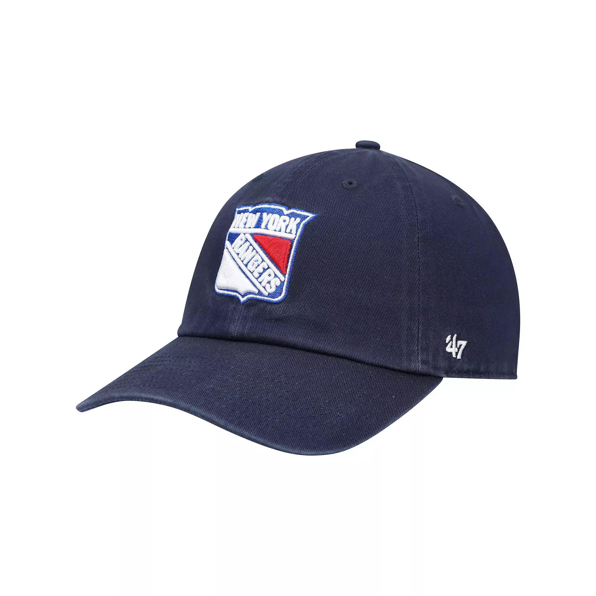 Men's '47 Navy New York Rangers Clean Up Adjustable Hat, Ran Blue Product Image