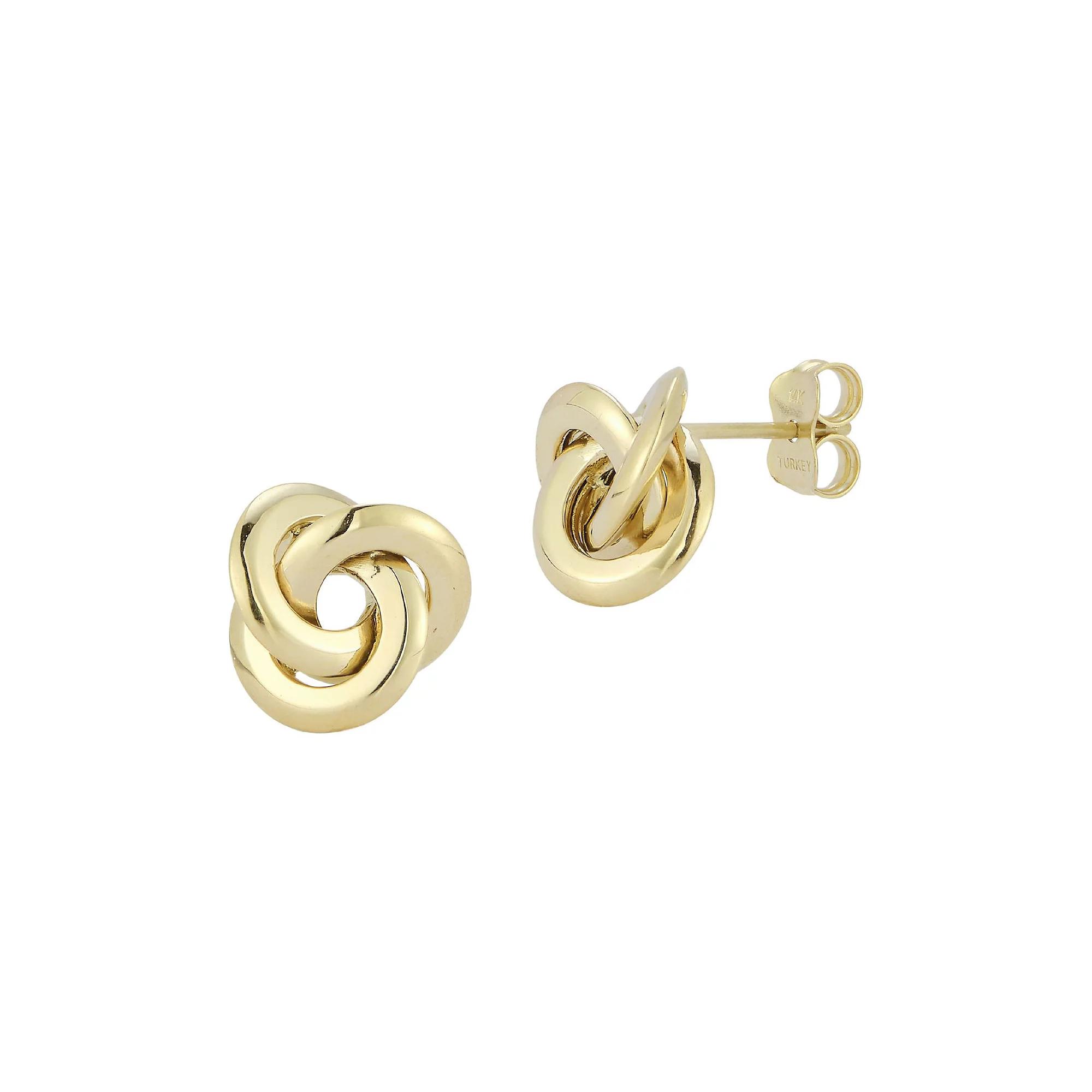 LUMINOR GOLD 14k Gold Large Love Knot Stud Earrings, Women's Product Image
