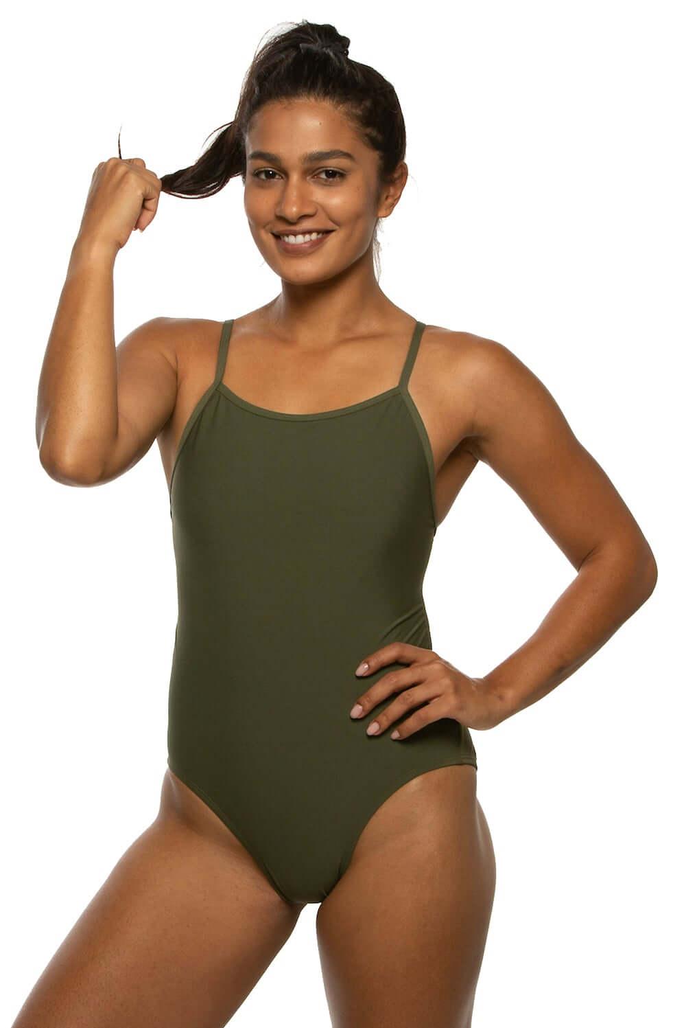 Devon One Piece Swimsuit - Army Female Product Image
