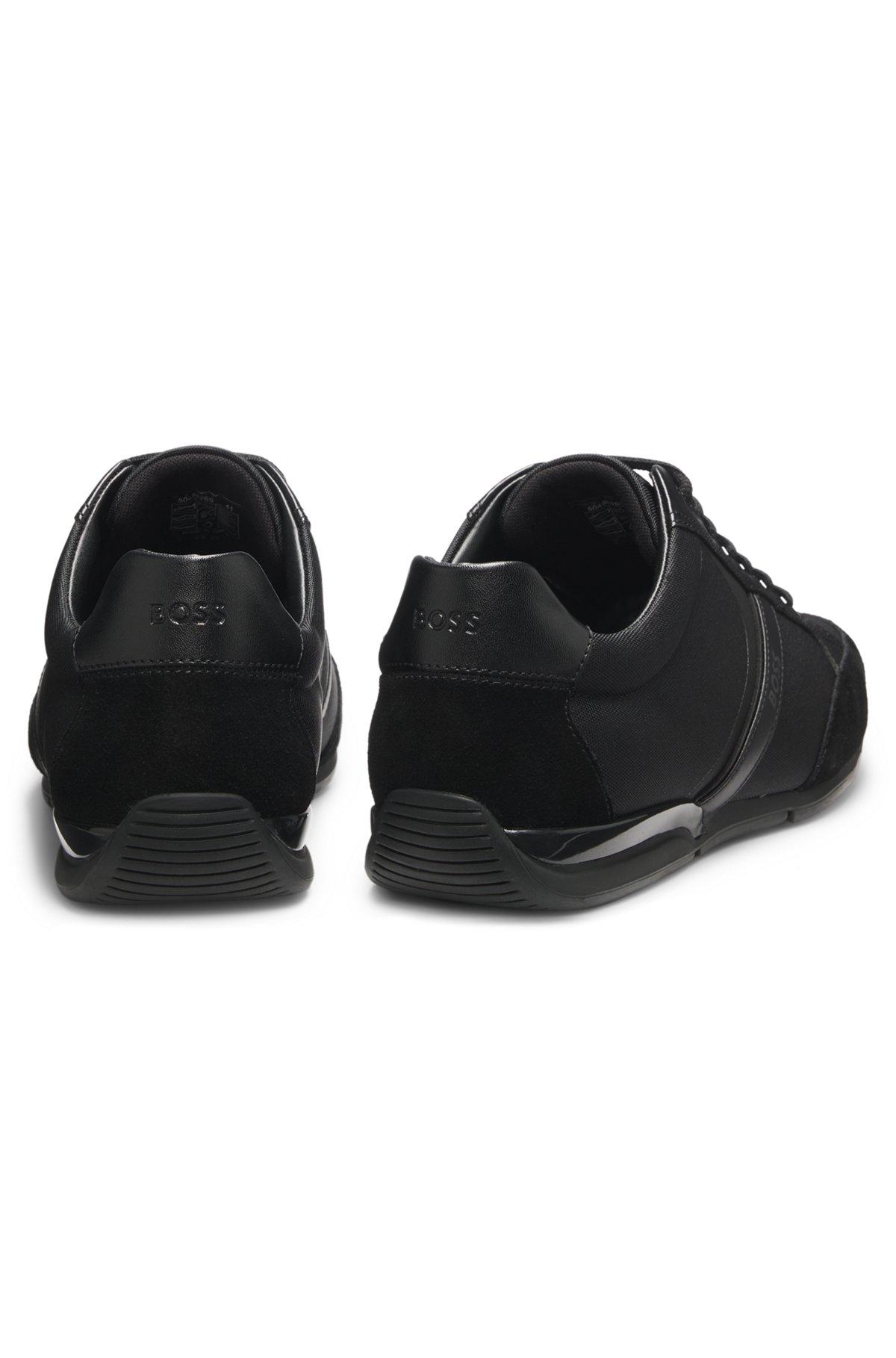 Mixed-material sneakers with suede and faux leather Product Image