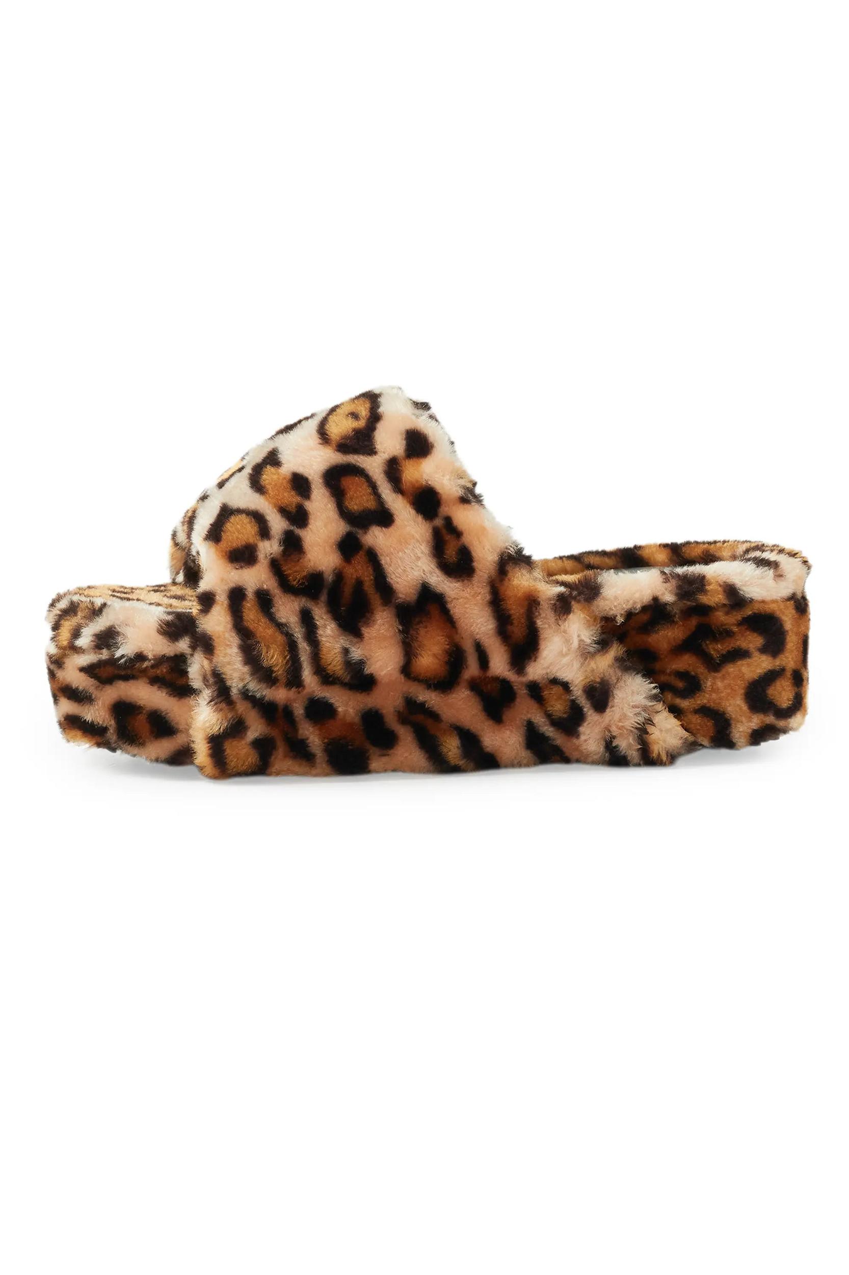 Antavia Cheetah Fur Slides Female Product Image