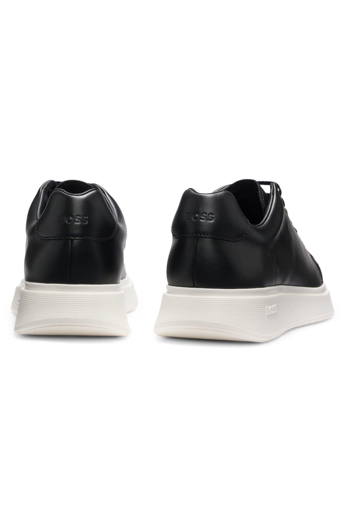 Leather sneakers with rubber outsole Product Image