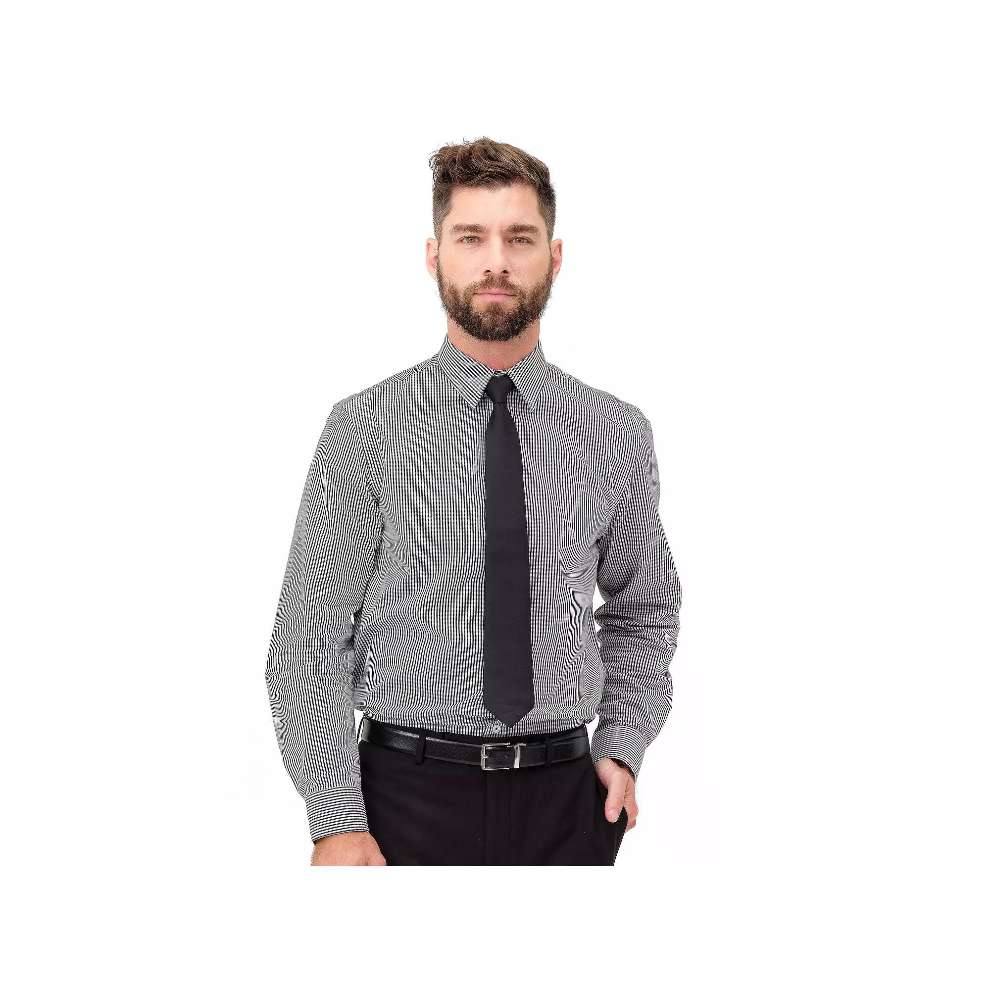 Men's Nick Graham Modern-Fit Stretch Dress Shirt & Tie Set,  Product Image