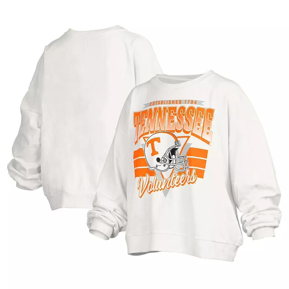 Women's Pressbox White Tennessee Volunteers Janice Retro Logo Over Product Image