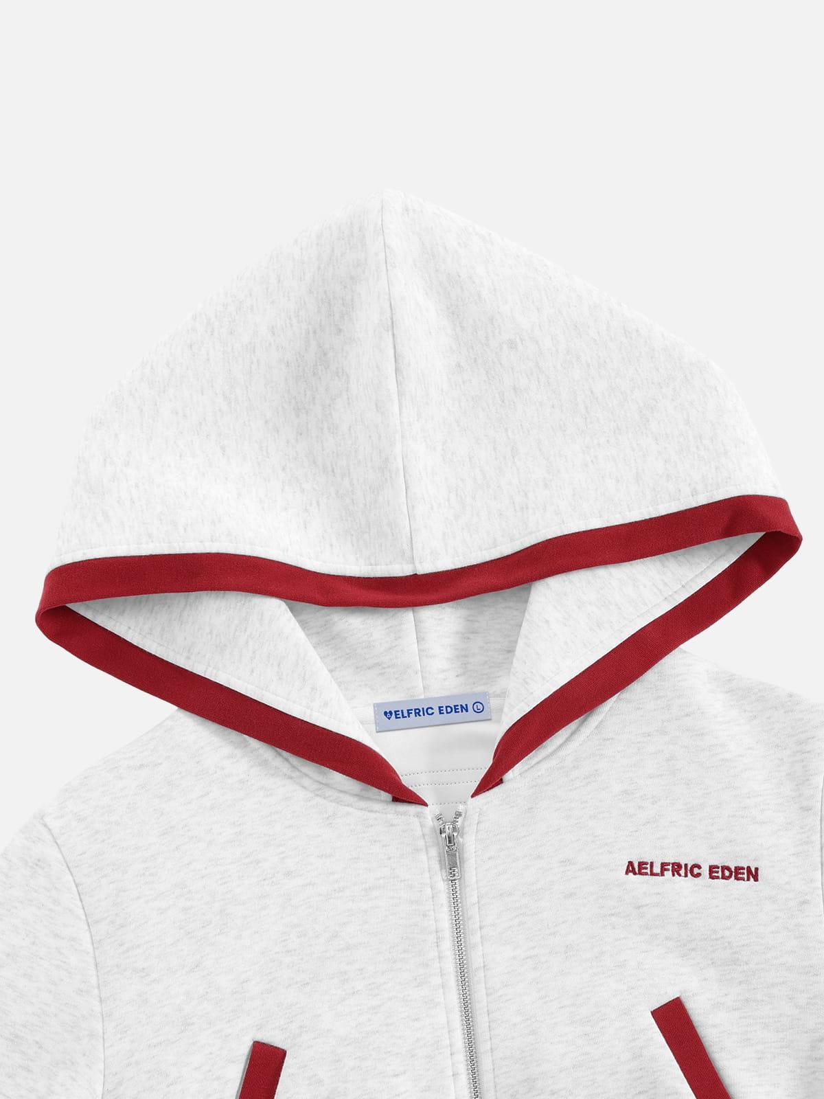 Aelfric Eden Cropped Contrast Stripe Zip Up Hoodie Female Product Image