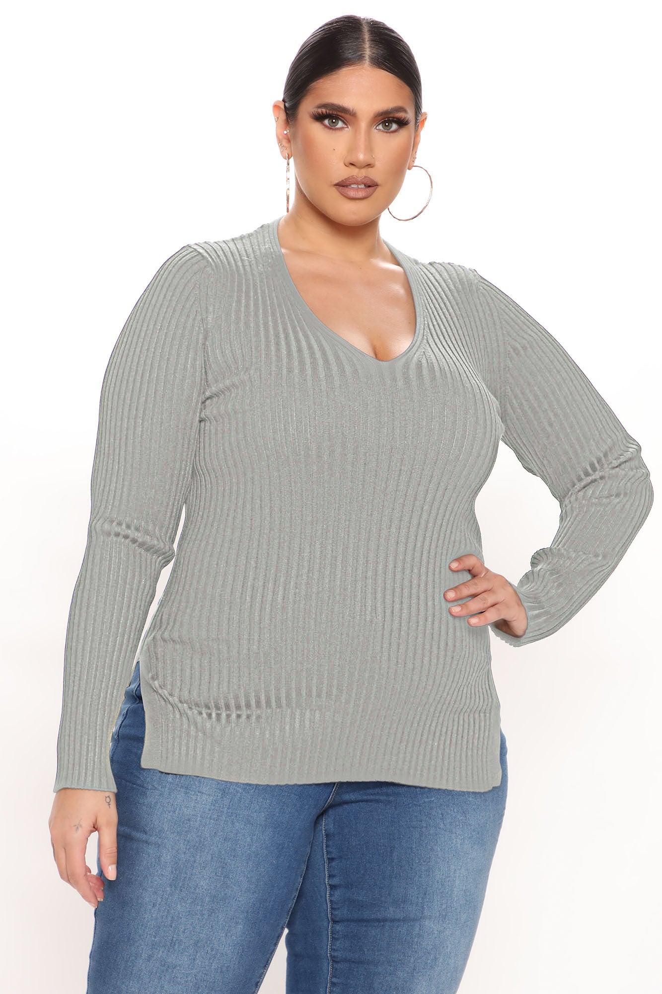 Giving Me The Feels Sweater - Heather Grey Product Image