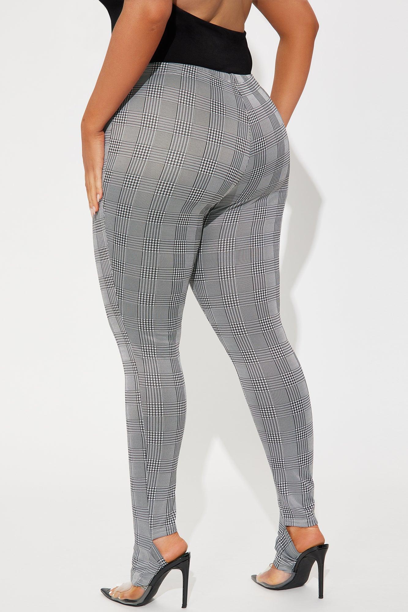 Untold Truth Plaid Stirrup Legging - Grey/combo Product Image