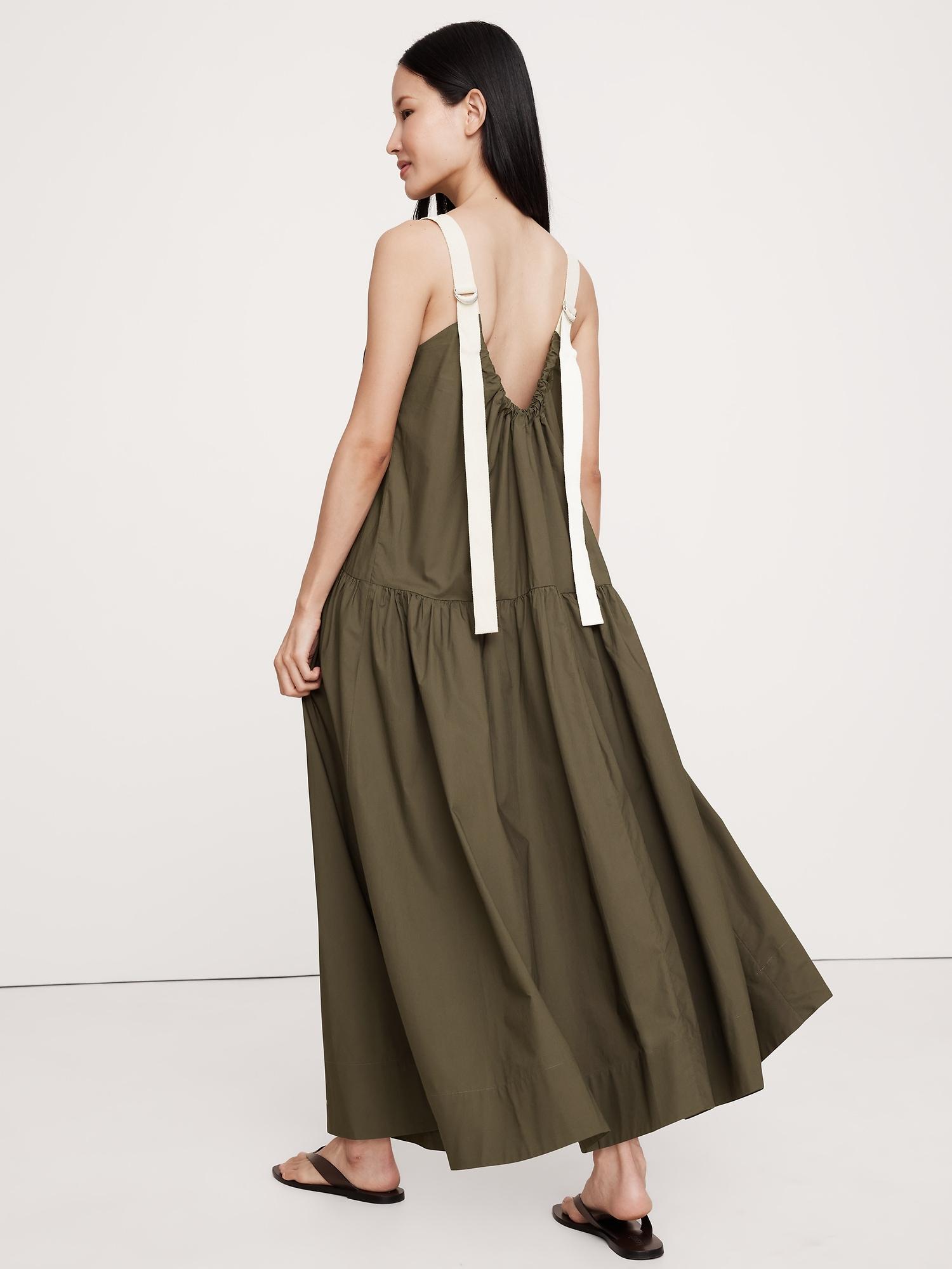 Cotton Poplin Swing Maxi Dress Product Image