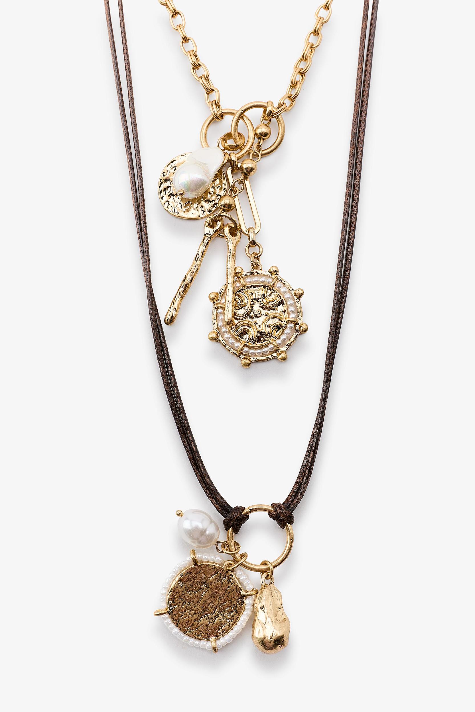 3-PACK CHAIN CORD CHARM NECKLACES Product Image