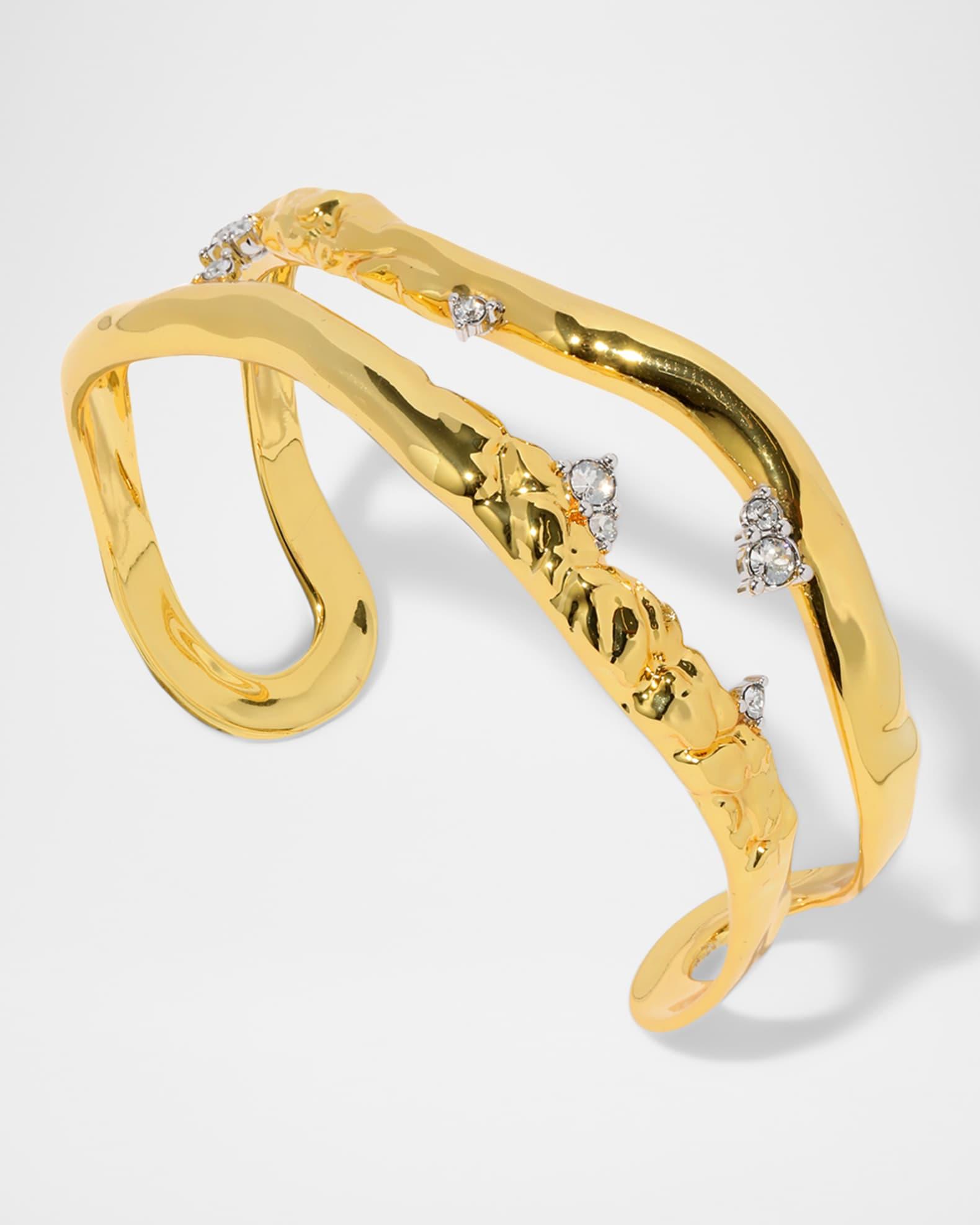 Brut Crystal Thorned Open Cuff Bracelet Product Image