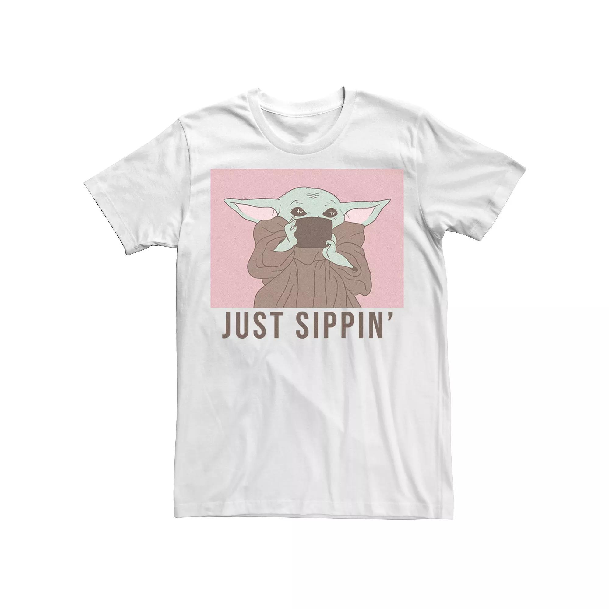 Men's Star Wars The Mandalorian The Child Just Sippin' Tee,  Product Image