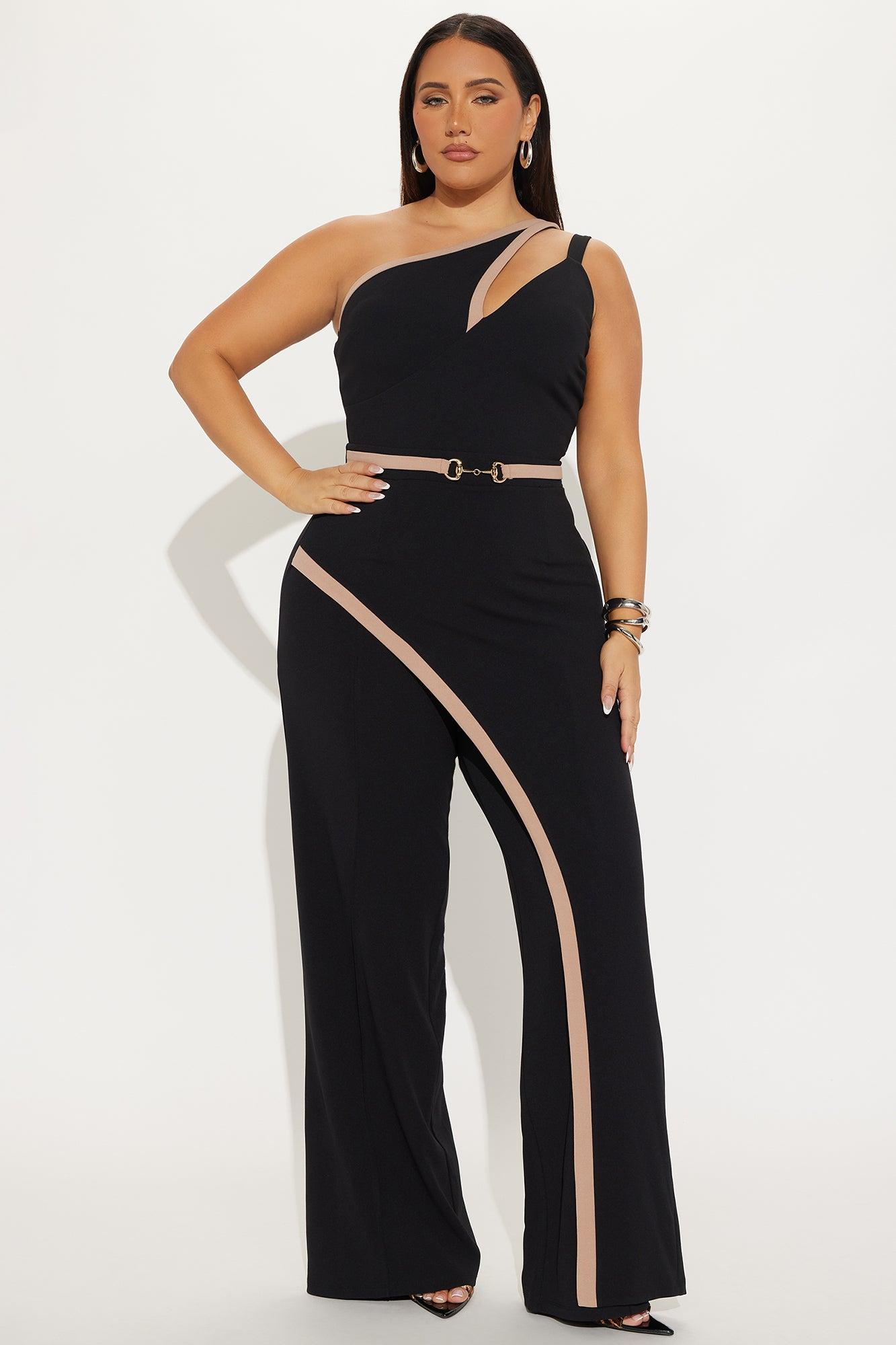 Styled for Success Jumpsuit - Black/combo Product Image