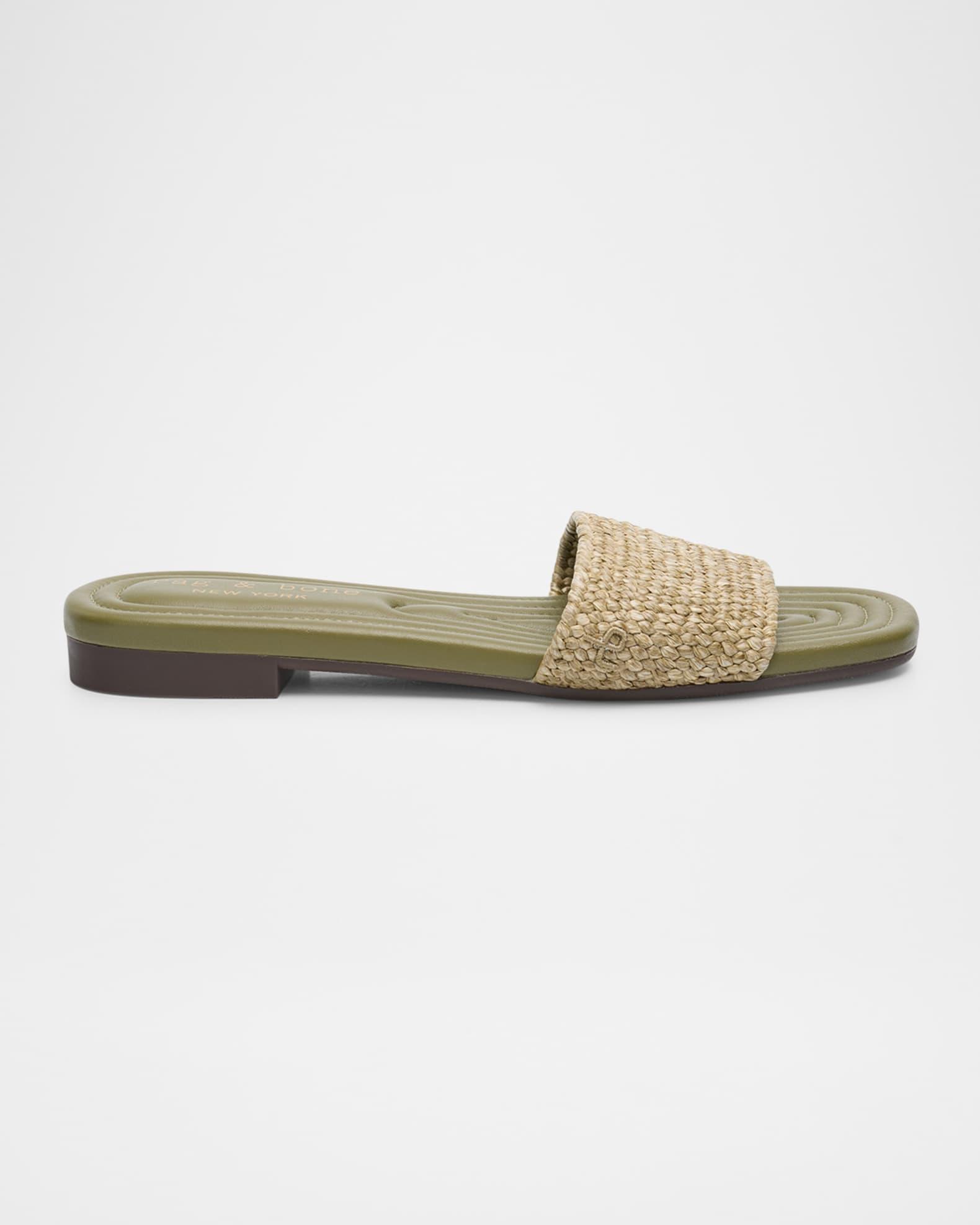 Ellie Woven Flat Slide Sandals Product Image