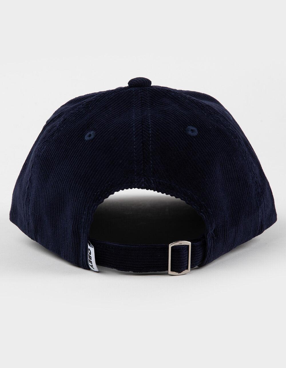 OBEY Lowercase 6 Panel Corduroy Strapback Hat - BROWN Product Image