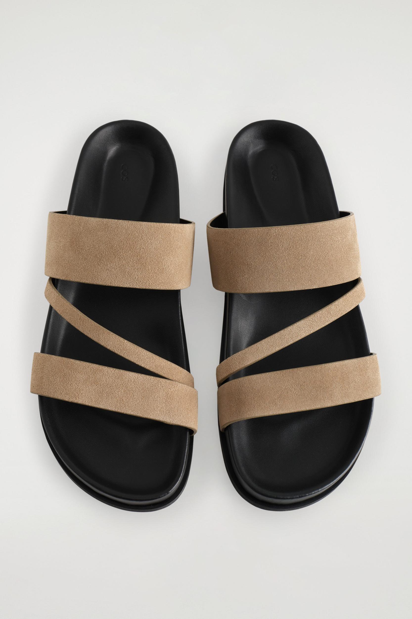 MULTI-STRAP SUEDE SANDALS Product Image