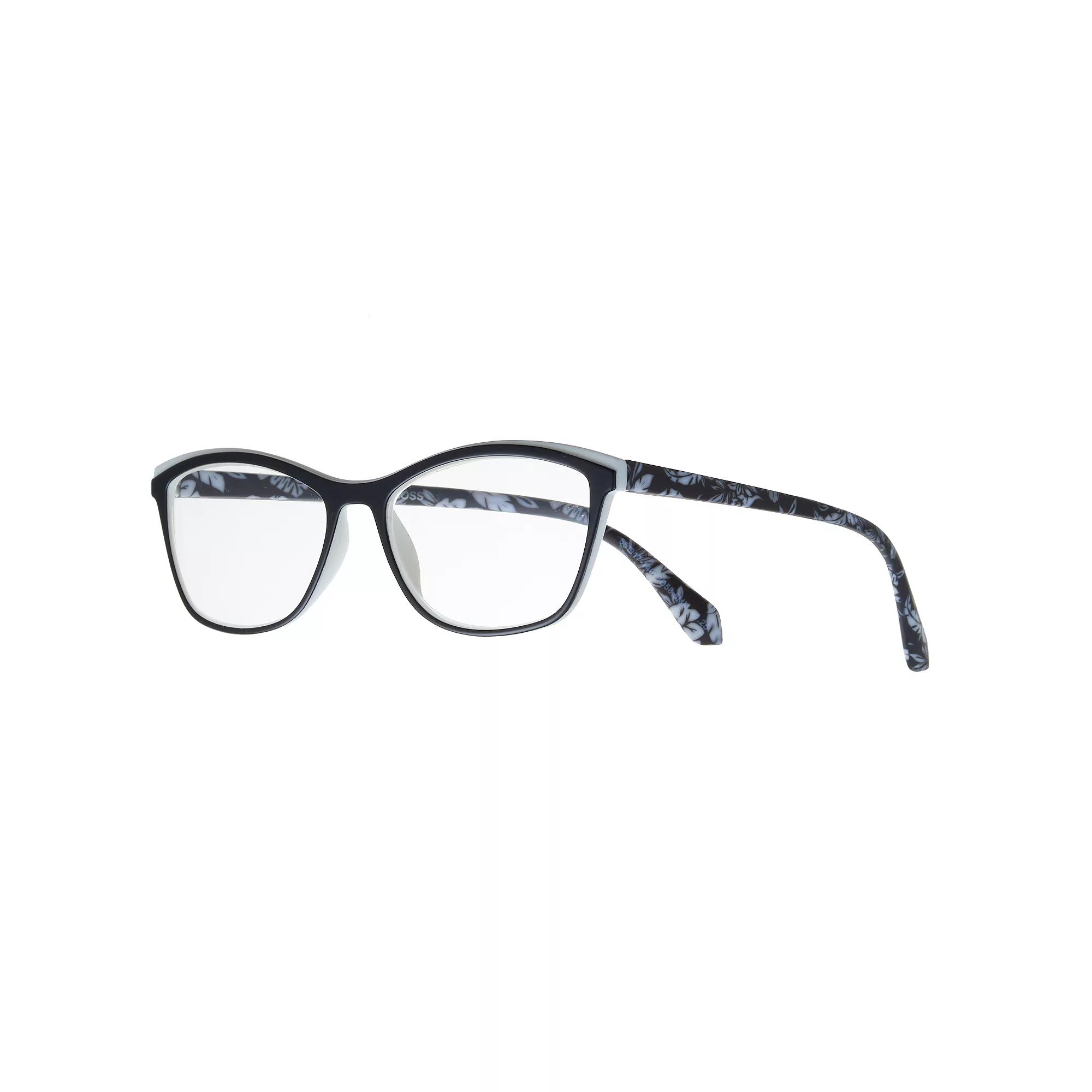 Women's Modera by Foster Grant Meryl Floral Cat-Eye Reading Glasses, Size: +2.0, Black Product Image