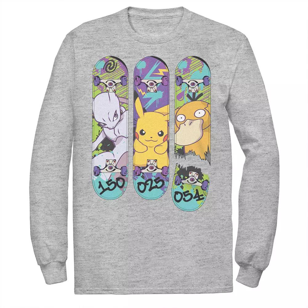 Big & Tall Pokemon Mewtwo Pikachu Psyduck Long Sleeve Tee, Men's,  Product Image